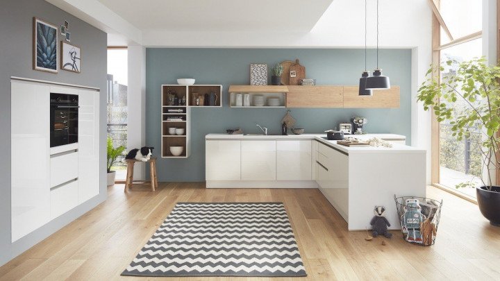 grifflose kueche coesfeld weiss offen modern