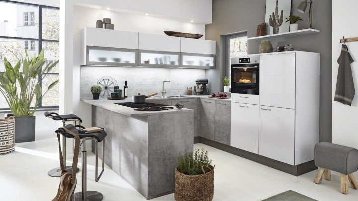 interliving u kueche weiss beton optik modern