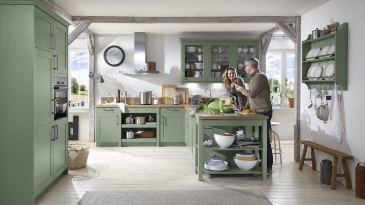 landhaus kueche coesfeld gruen stauraum 1030x666