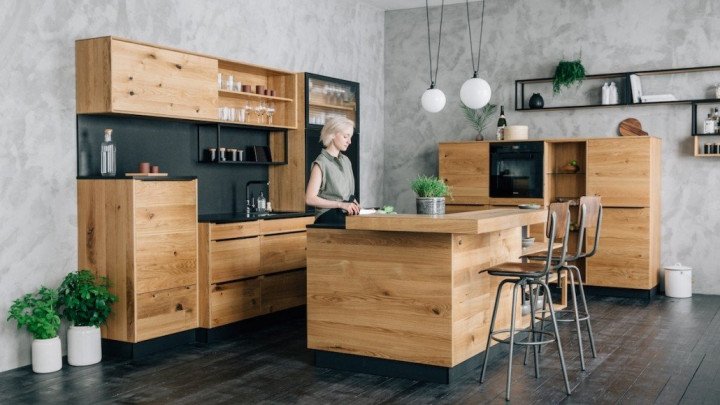 massivholz kueche boer coesfeld industrial kochinsel holz metall 1030x687